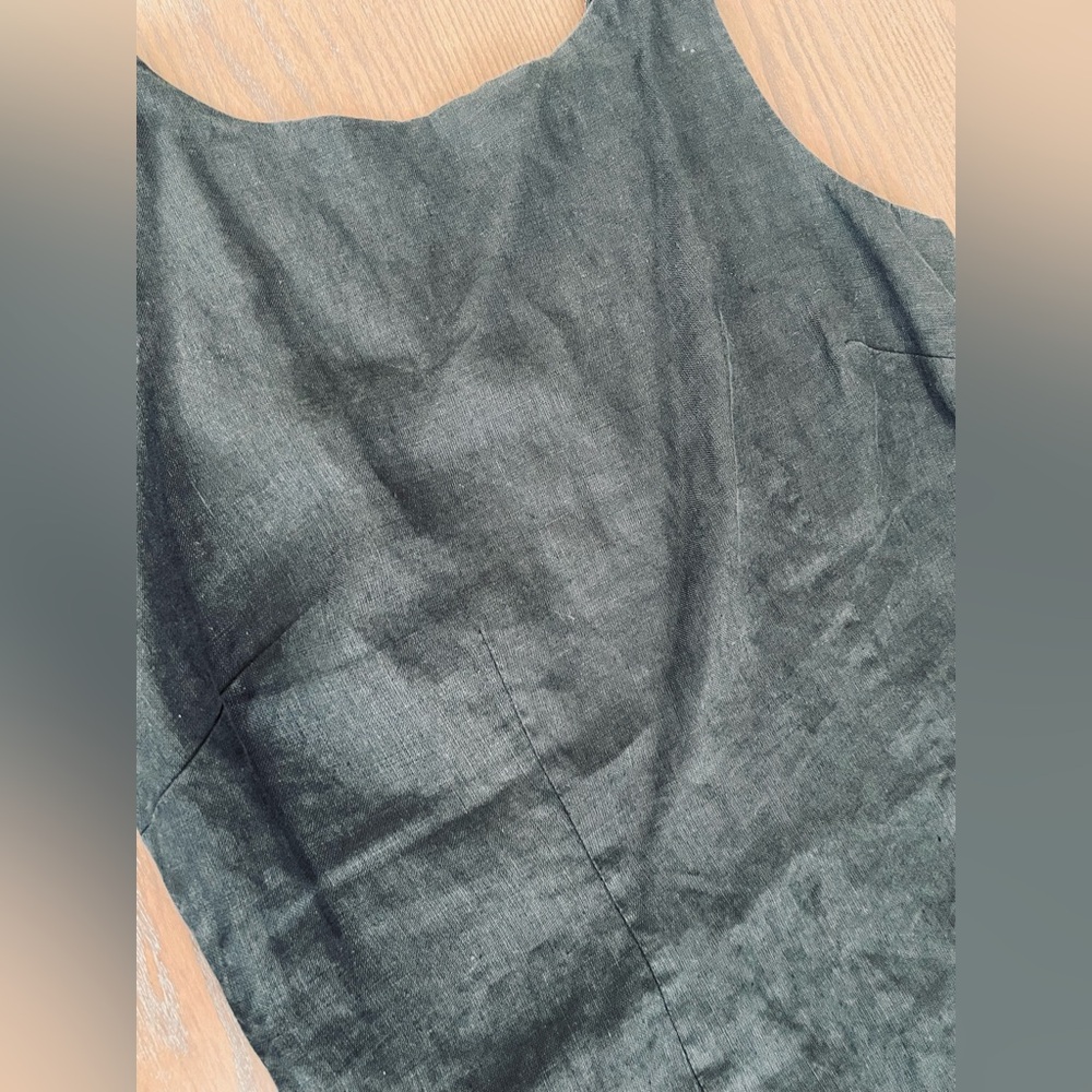 Richard Malcolm Black Irish Linen Sheath Dress - Picture 3 of 9